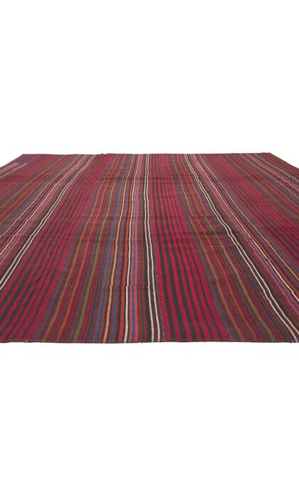 10 x 12 Vintage Turkish Striped Kilim Rug 60795