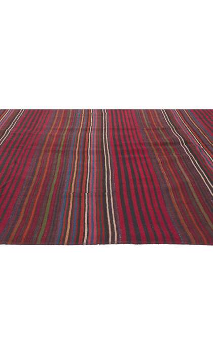 10 x 12 Vintage Turkish Striped Kilim Rug 60795