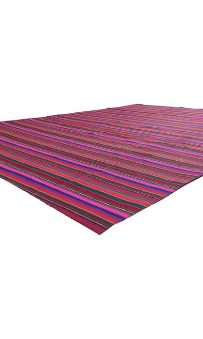 9 x 12 Vintage Turkish Striped Kilim Rug 60798