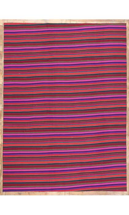 9 x 12 Vintage Turkish Striped Kilim Rug 60798