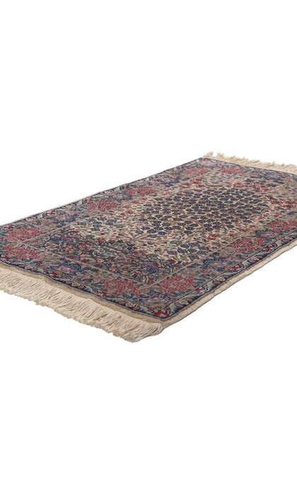 ​2 x 4 Vintage Chinese Kerman Tree of Life Prayer Rug 78697