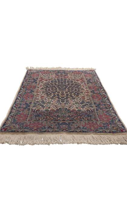 ​2 x 4 Vintage Chinese Kerman Tree of Life Prayer Rug 78697