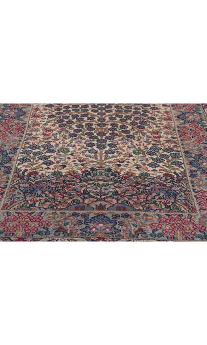 ​2 x 4 Vintage Chinese Kerman Tree of Life Prayer Rug 78697