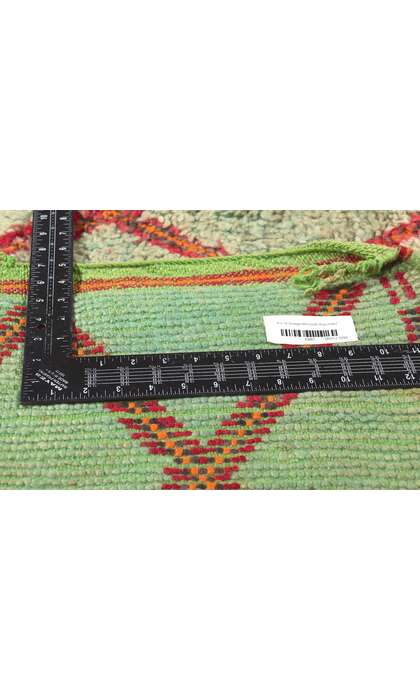 6 x 10 Vintage Green Moroccan Beni Ourain Rug 20967