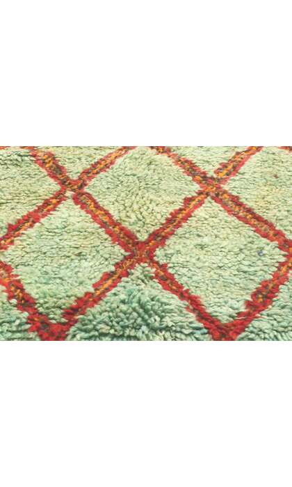 6 x 10 Vintage Green Moroccan Beni Ourain Rug 20967