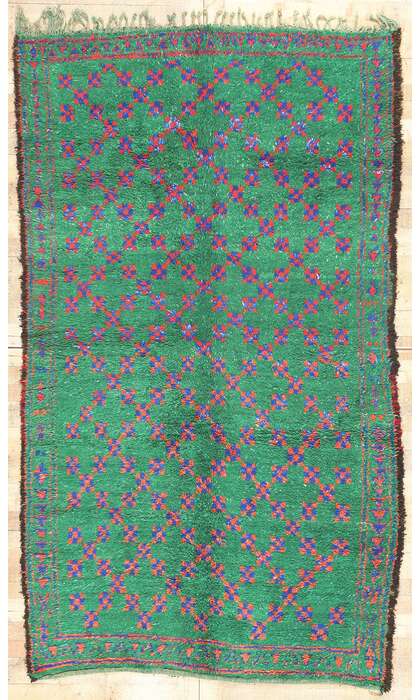 6 x 10 Vintage Green Beni MGuild Moroccan Rug 21216