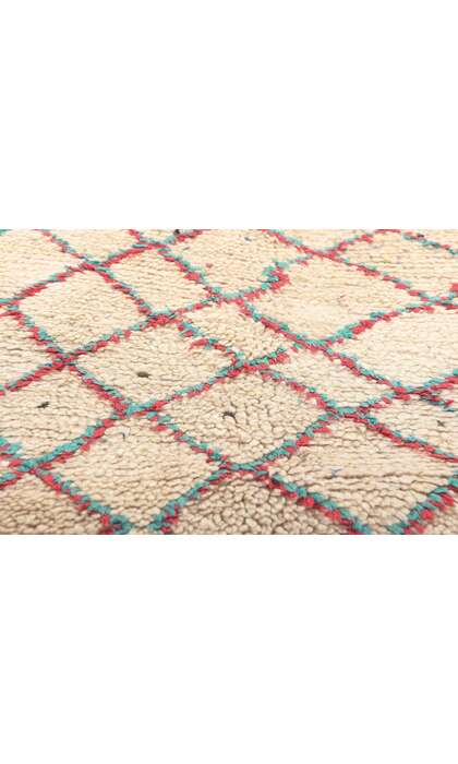 3 x 6 Vintage Boucherouite Moroccan Rag Rug 74819