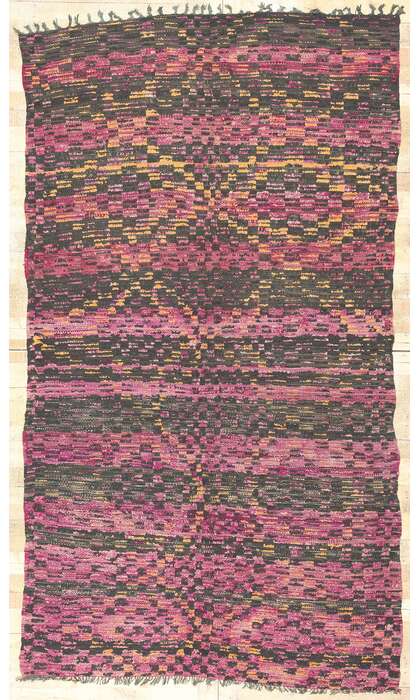 6 x 11 Vintage Checkerboard Boujad Moroccan Rug 20927