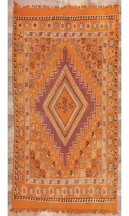 6 x 10 Vintage Orange Taznakht Moroccan Rug 20229