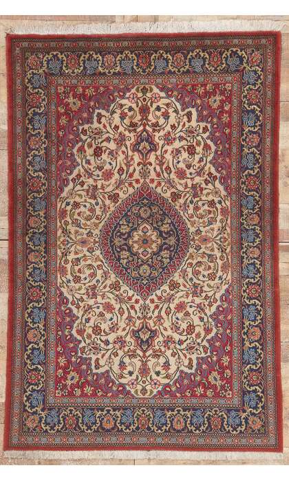 ​4 x 7 Vintage Persian Qum Rug 78689