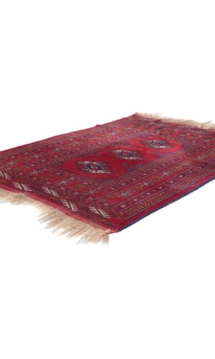 3 x 4 Vintage Persian Turkoman Rug 78705