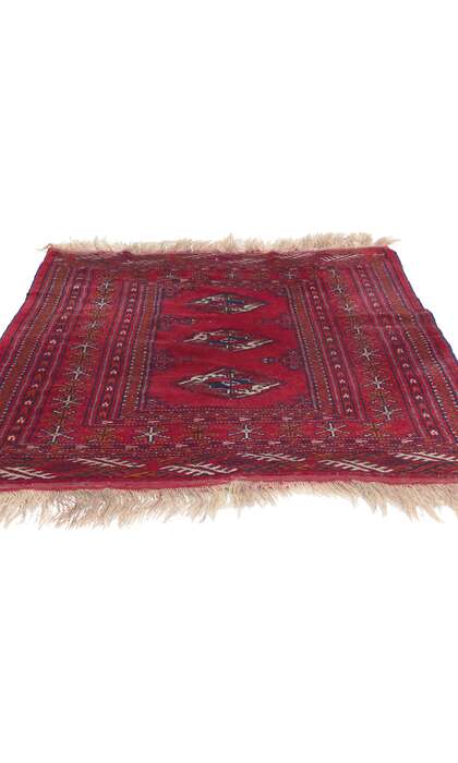 3 x 4 Vintage Persian Turkoman Rug 78705