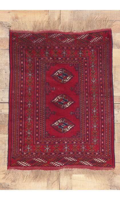 3 x 4 Vintage Persian Turkoman Rug 78705