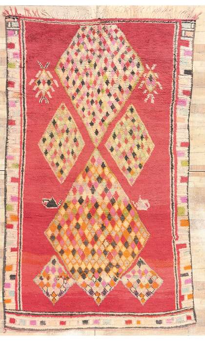 6 x 10 Vintage Red Boujad Moroccan Rug 20898