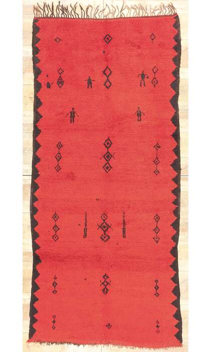 5 x 11 Vintage Red Taznakht Moroccan Rug 20896