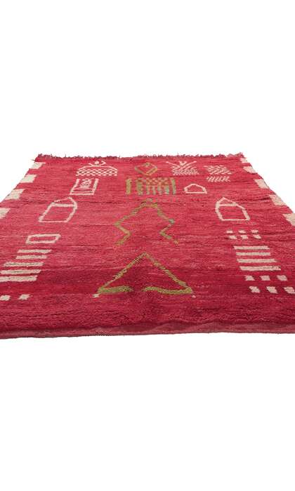 5 x 8 Vintage Red Boujad Moroccan Rug 20265