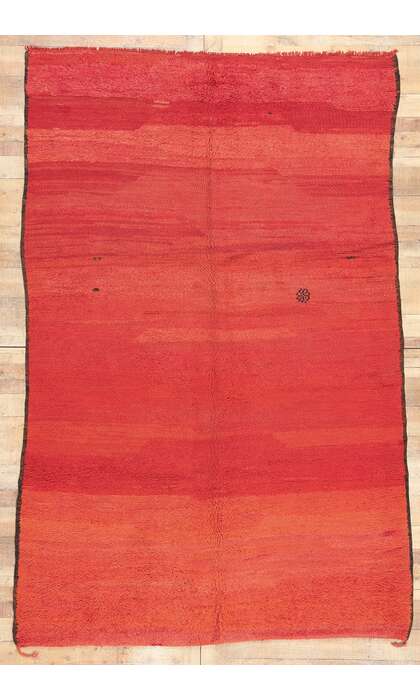 7 x 11 Vintage Red Beni Mrirt Moroccan Rug 21017