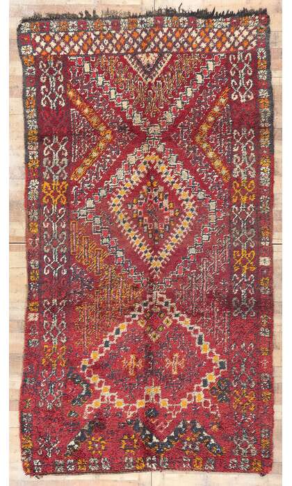 6 x 11 Vintage Red Beni MGuild Moroccan Rug 20977
