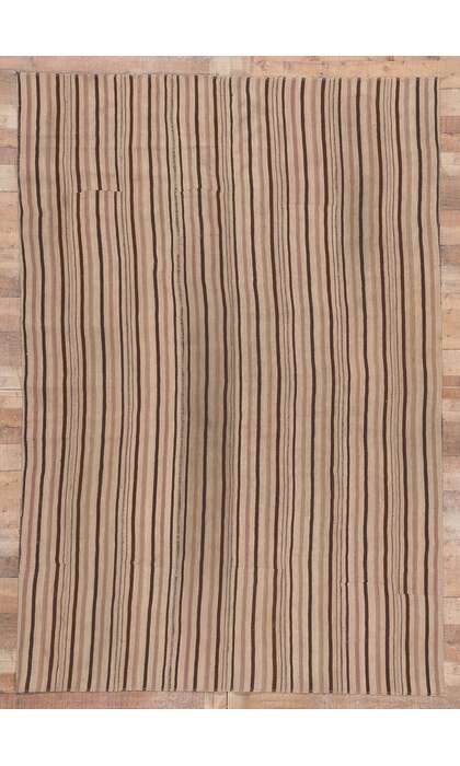 7 x 10 Vintage Turkish Striped Kilim Rug 60802