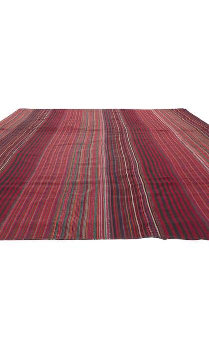 8 x 11 Vintage Turkish Striped Kilim Rug 60801