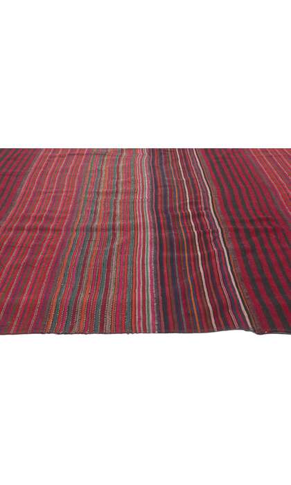 8 x 11 Vintage Turkish Striped Kilim Rug 60801