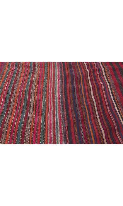 8 x 11 Vintage Turkish Striped Kilim Rug 60801
