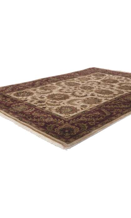4 x 6 Earth-Tone Vintage Indian Rug 78692