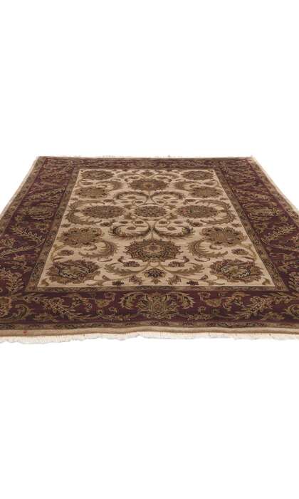 4 x 6 Earth-Tone Vintage Indian Rug 78692