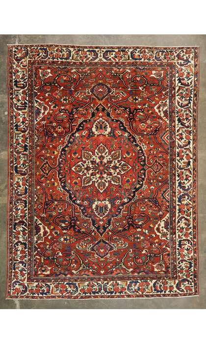 13 x 17 Antique Persian Bakhtiari Rug 76757