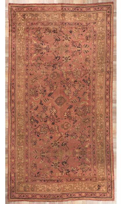 10 x 19 Antique Irish Donegal Rug 73478