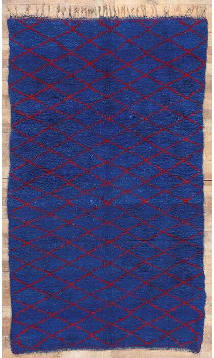 6 x 10 Vintage Blue Beni MGuild Moroccan Rug 20934