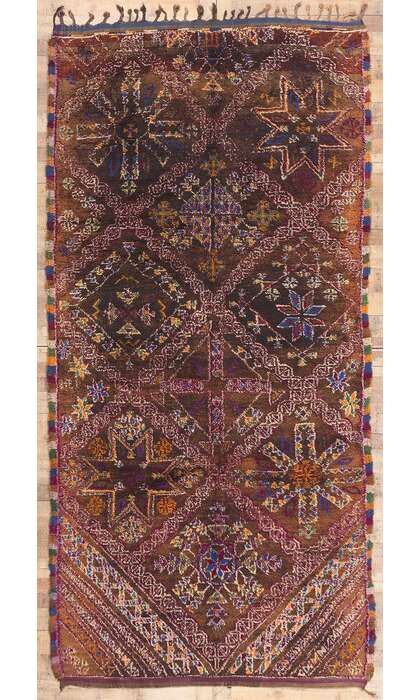 6 x 12 Vintage Brown Beni MGuild Moroccan Rug 20730
