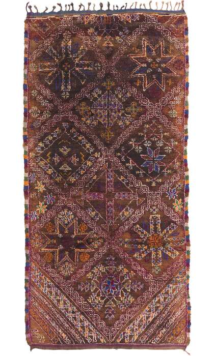 6 x 12 Vintage Brown Beni MGuild Moroccan Rug 20730