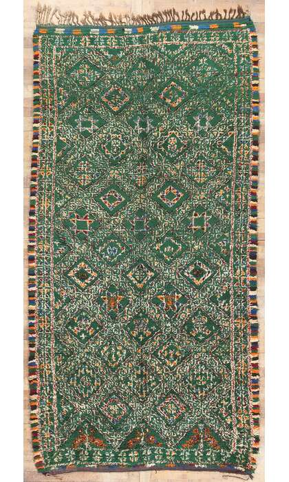 6 x 13 Vintage Green Beni MGuild Moroccan Rug 20662