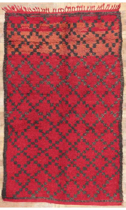 6 x 9 Vintage Red Beni MGuild Moroccan Rug 20975