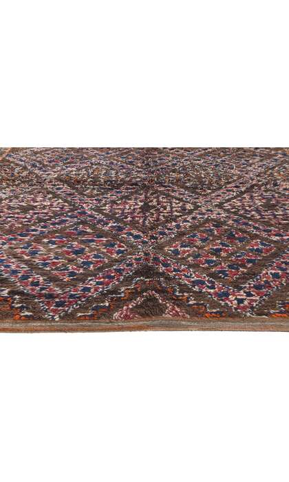 6 x 11 Vintage Brown Beni MGuild Moroccan Rug 21024