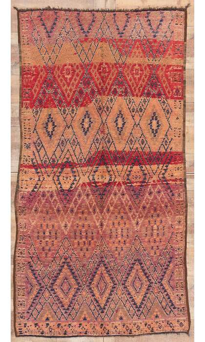 5 x 10 Vintage Purple Beni MGuild Moroccan Rug 21346