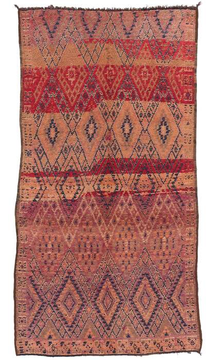 5 x 10 Vintage Purple Beni MGuild Moroccan Rug 21346