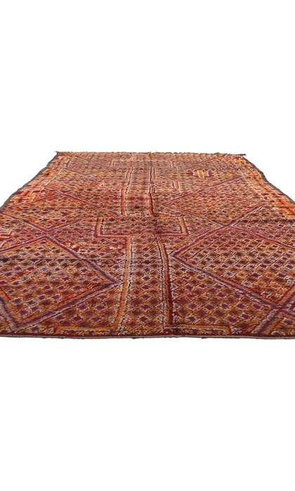6 x 11 Vintage Orange Beni MGuild Moroccan Rug 21264