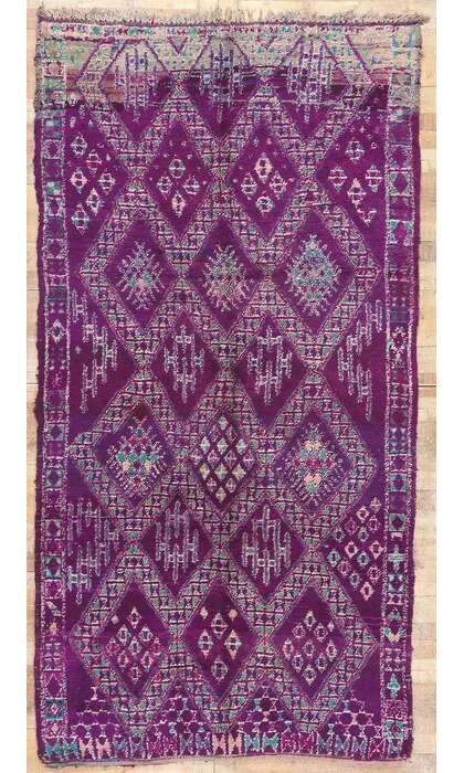 6 x 11 Vintage Purple Beni MGuild Moroccan Rug 20683