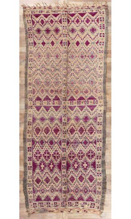 6 x 14 Vintage Purple Beni MGuild Moroccan Rug 20855