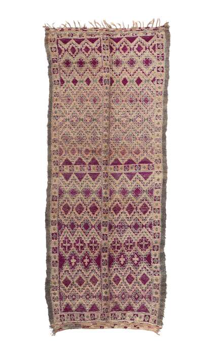 6 x 14 Vintage Purple Beni MGuild Moroccan Rug 20855