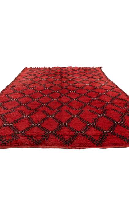 ​6 x 10 Vintage Red Beni Mrirt Moroccan Rug 21731