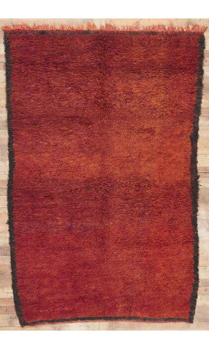 7 x 10 Vintage Red Beni Mrirt Moroccan Rug 20961