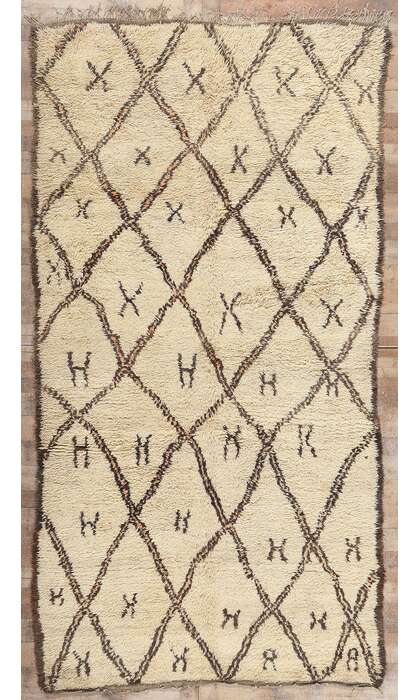 6 x 12 Vintage Moroccan Beni Ourain Rug 20656