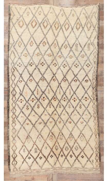 6 x 10 Vintage Moroccan Beni Ourain Rug 21400