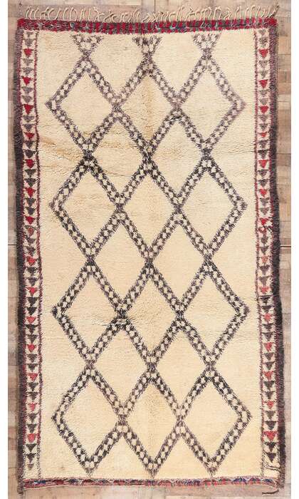 6 x 11 Vintage Moroccan Beni Ourain Rug 20771