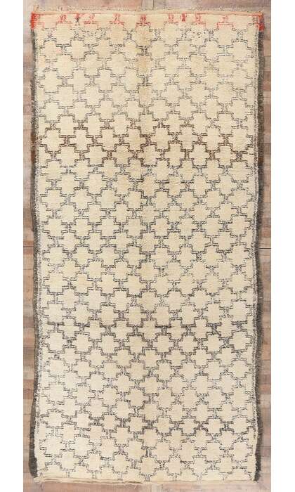 6 x 13 Vintage Moroccan Beni Ourain Rug 21004