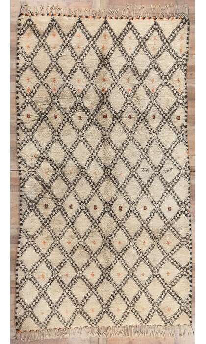 7 x 12 Vintage Moroccan Beni Ourain Rug 20852