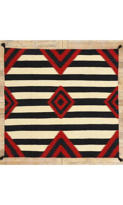 6 x 6 Southwest Modern Chief Blanket Navajo-Style Rug 81046